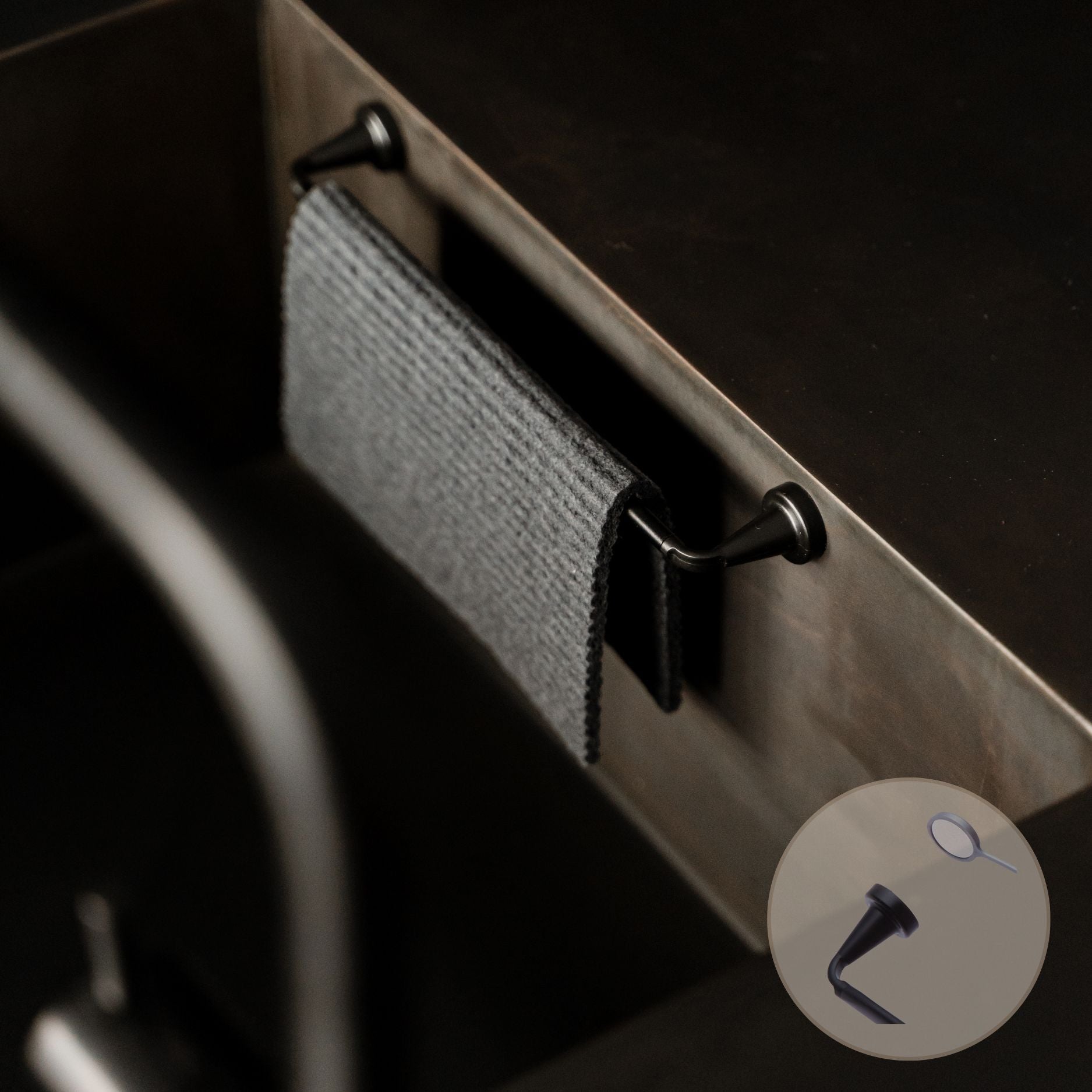 Magnetisk karklud holder | med modmagnet montering