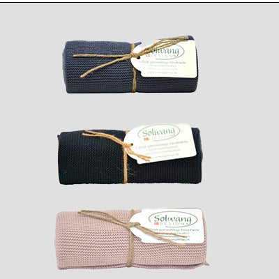 Økologisk strikket køkkenhåndklæde